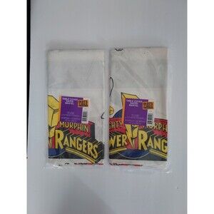 Power Rangers 1994 Saban Vintage Party Table Cover Tablecloth Set Of 2 NEW
